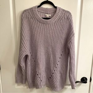 NWOT American Eagle Medium Purple Oversized Crewneck Sweater